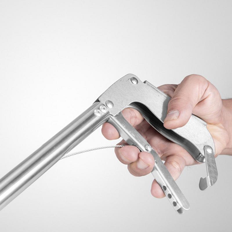 Складная змеиная палка 120 см с локтевой/прямой головкой, инструмент для захвата рептилий, нержавеющий змеиный крюк, инструмент для ловли змей для кемпинга, рыбалки