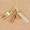 Retro Brass Straight Rulers Centimeter 6cm Metal Triangle Ruler Protractor Stationery Measuring Tool School Office Supplies