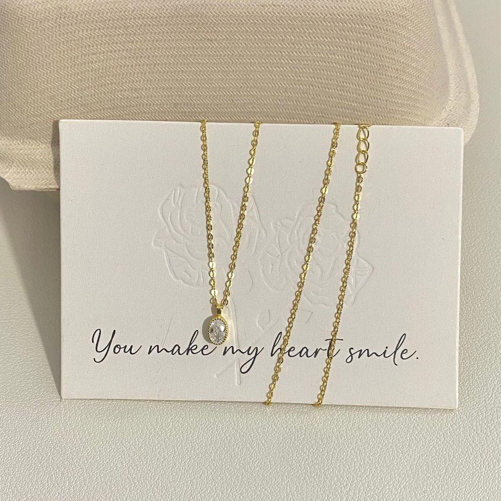 Ожерелье-подвеска из стерлингового серебра 925 пробы с покрытием из 18-каратного золота, овальная подвеска «Слезы русалки» с микропаве