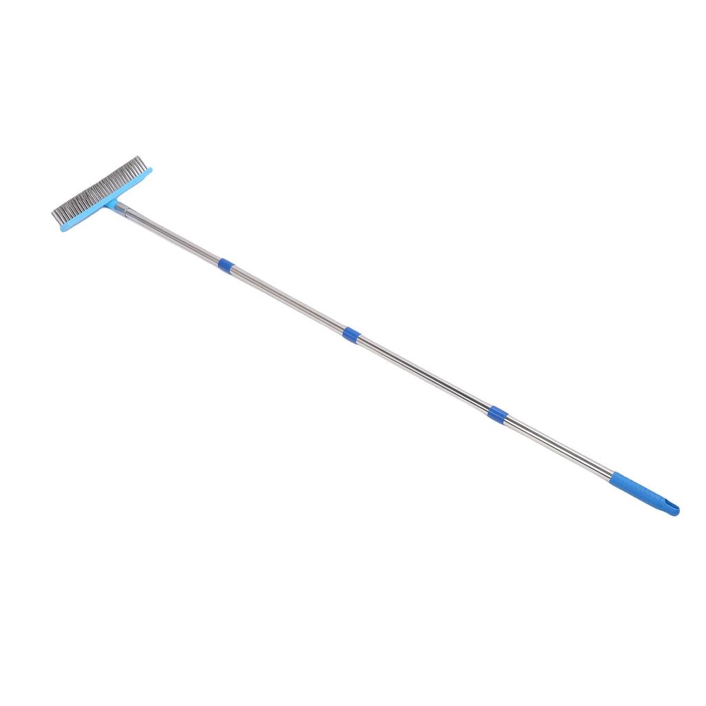 20 см Жесткая Щетка для Чистки Телескопическая Ручка Стальная Проволока Скрабирующая Метла для Удаления Грязи Мха Наружная Поверхность Пола Терраса Сад