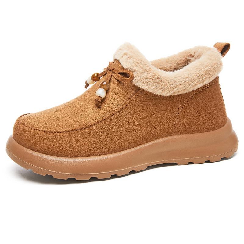 Хлопковая обувь женская новая зимняя универсальная бархатная утолщенная обувь для снега модная обувь из хлопка без застежки с нескользящей подошвой
