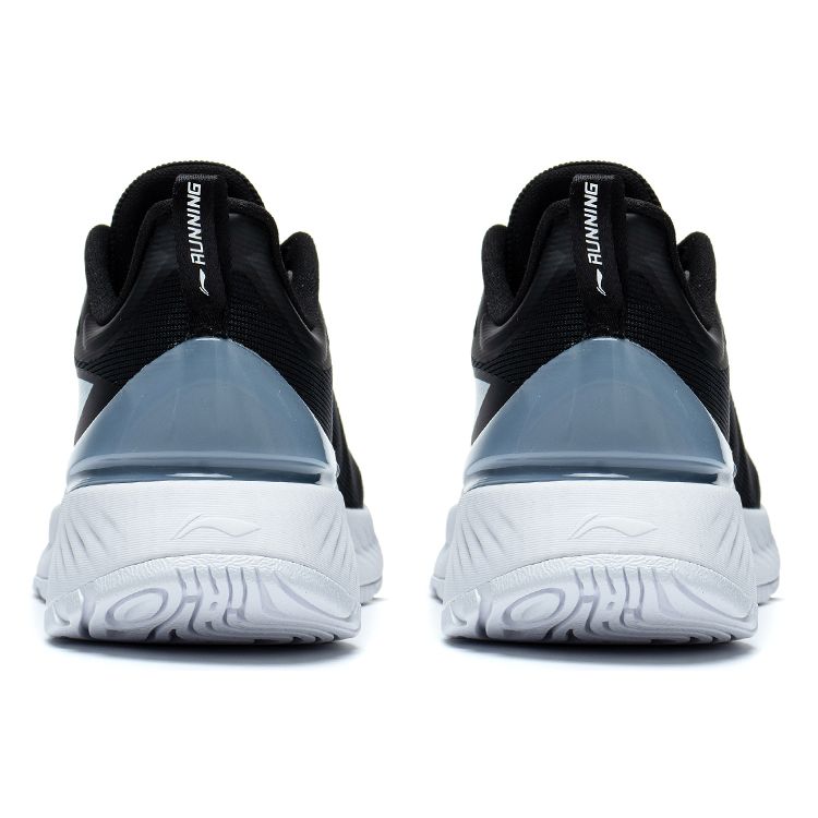Li Ning Yue Ying Element Lace-Up Fabric TPU Resilient Breathable Wear-Resistant Low-Top Light Foam Running Shoes Men Sneaker Black ARHT005-8