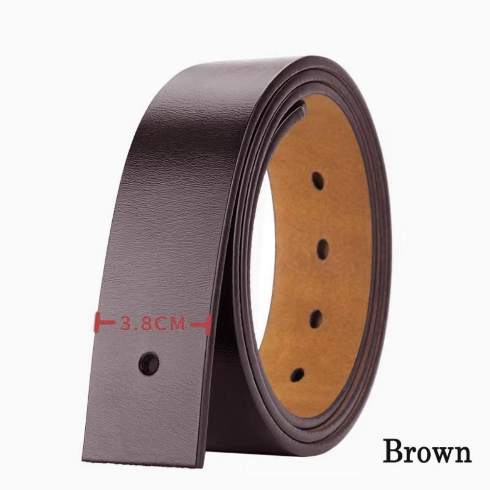 Cowskin Genuine Leather Belt No Buckle Male Belt Body New Waist Straps Men Belt