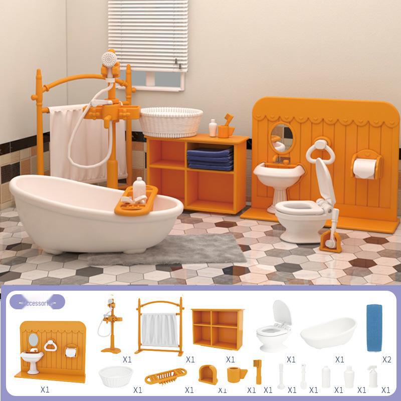 Миниатюрный игровой набор для кукольного домика «Дневник коалы»: Ванная комната, спальня и кухня — идеальный подарок на день рождения для девочки