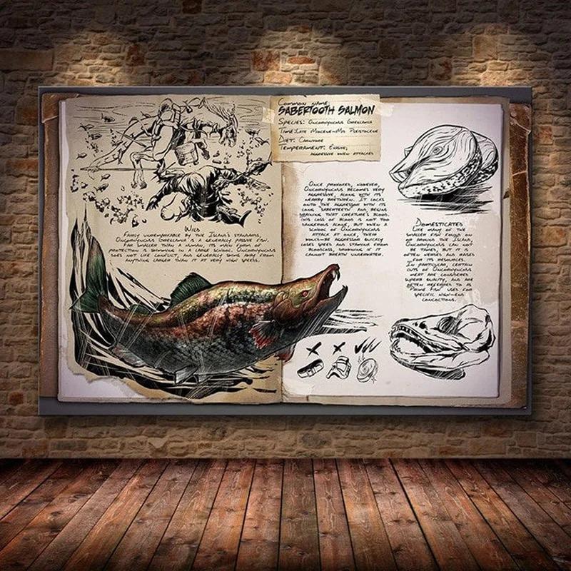 Модульный холст Ark Survival Evolved Картины Живопись Игра на выживание Домашний декор Принт Постер с динозавром Гостиная Современное настенное искусство