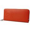 PICCOLO 022617 Round Zipper Long Wallet with Coin Purse, Orange