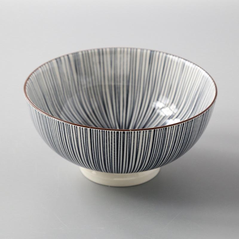 Японская 6-дюймовая миска для лапши, керамическая, подглазурная, на высокой ножке, салатница для дома, рамен