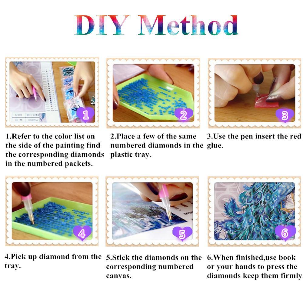 5D Diy Diamond Painting Cross Stitch Kits Diamond Mosaic Embroidery Landscape Animals Mosaic Painting Home Decor Craft Kit