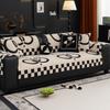 Straight Row Sofa Cushion New Four-Season Universal Light Luxury High-End Sofa Cover Cloth Towel Non-Slip Leather Sofa Seat Cushion