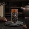 Мини-банка Talos Glass с деревянной крышкой, влагостойкий портативный маленький контейнер, для кофейных зерен, чая, сахара, специй, кухонный органайзер