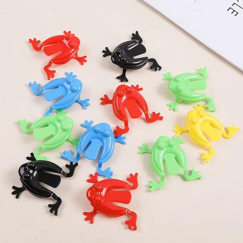 Детские цвета случайного дня рождения, 1/10 шт., антистрессовые интерактивные игрушки, прыгающая лягушка ручной работы