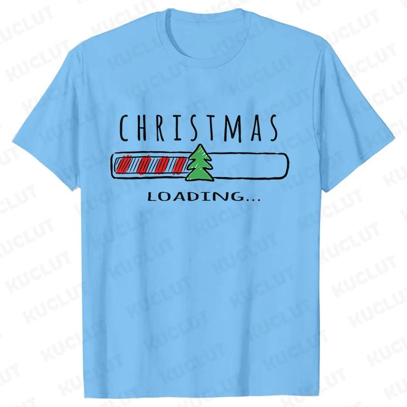 Christmas Loading Graphic TShirt Unisex Clothing Casual Short Sleeve Tees Happy New Year Tshirt Fashion Merry Christmas Y2k Tops