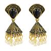 Exaggerated Diamond-encrusted Pearl Pendant Earrings Wind Earrings Retro Bohemian Style Eid Al-Fitr Lasser Bairam