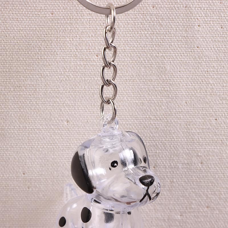 Cute Transparent Dog Hair Storage Cute Pendant Keychain Bag Pendant Couple Car Key Chains Jewelry Souvenir Collection Gift