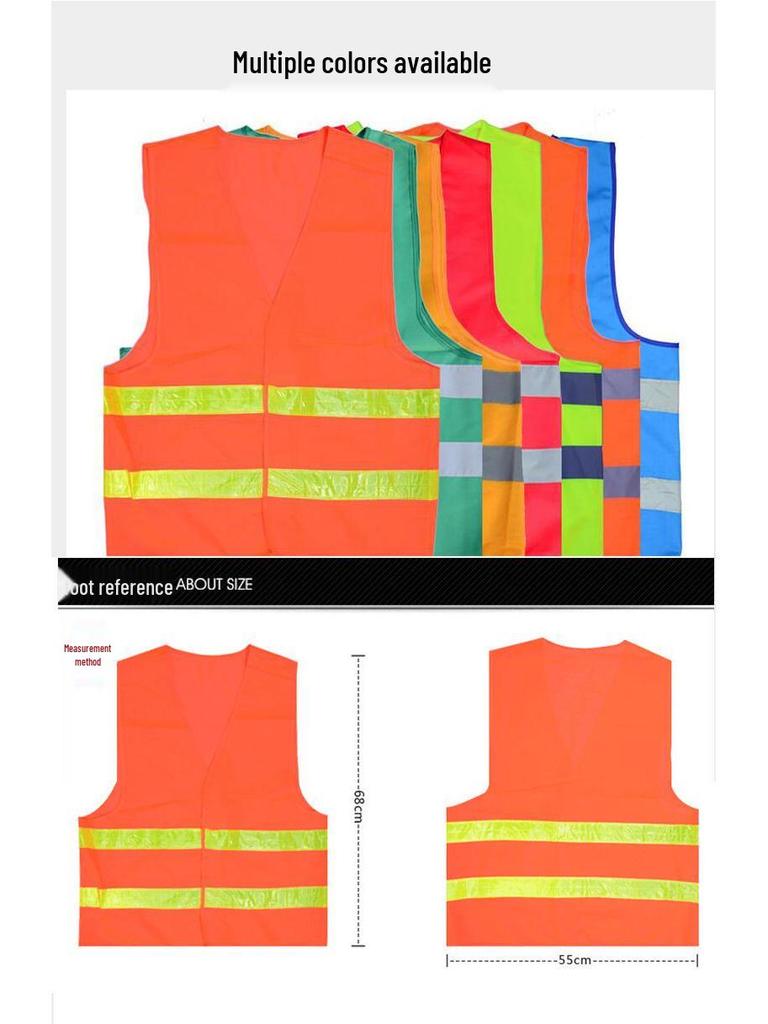 Breathable Reflective Safety Vest for Construction Workers - Custom Logo Available