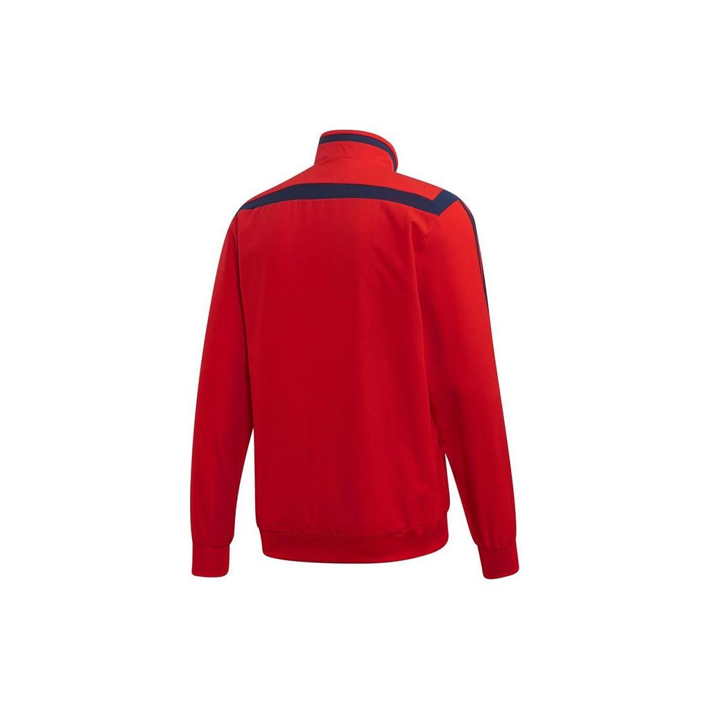 Adidas Куртка с логотипом в стиле ретро, стойка, воротник, водонепроницаемая, дышащая, быстросохнущая, мужская, красная EH5729