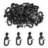 50Pcs Plastic Curtain Hooks Smooth Sliding Rustproof Easy Installation Mosquito Netting Curtain Rings Multi-Functional Hooks