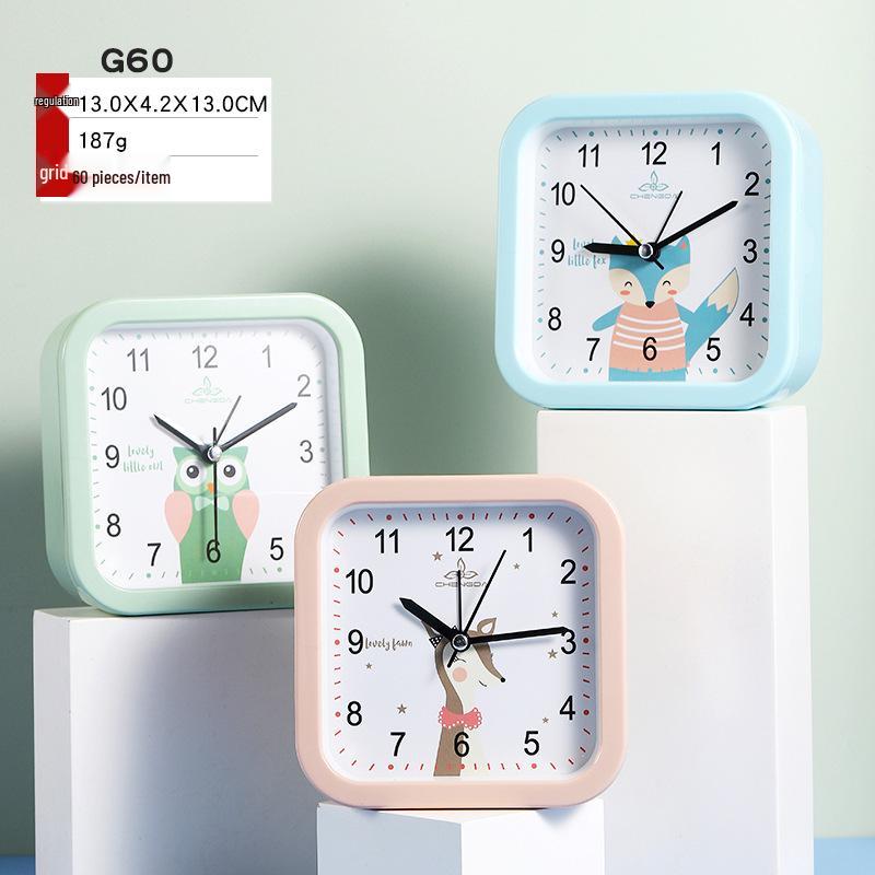 Ретро-будильник с громким звонком и ночником - бесшумные прикроватные часы, креативный подарок для студентов и декор спальни