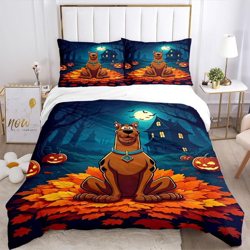 3pcs Scooby-Doo Duvet Cover Set - Soft & Breathable Bedding, Includes 1 Duvet Cover and 1/2 Pillowcases (No Insert) yy251107188