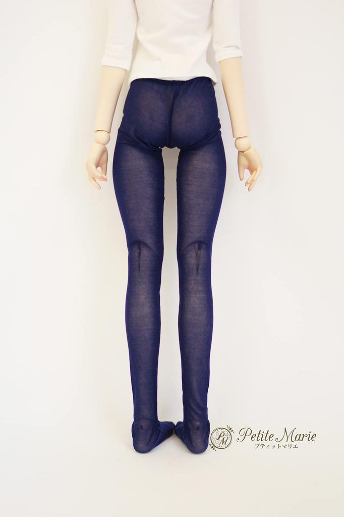 Petite Marie DDS SD Compatible Sheer and Soft Navy Fits 60cm BJD Dolls 1/3 All-Purpose Tights, Blue, [No.0049]