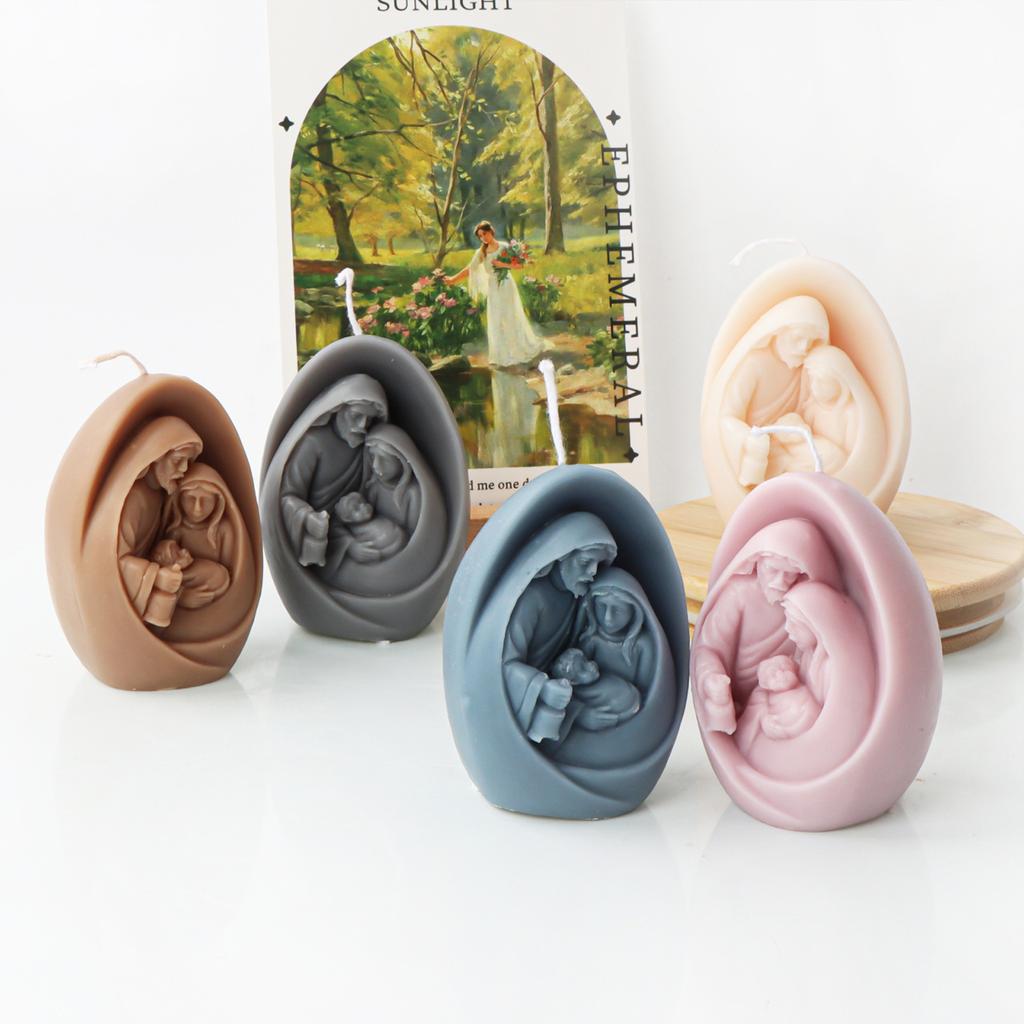 Семейные формы для свечей Младенца Иисуса, рождественские свечи, силиконовые формы из смолы для поделок из гипса, украшения дома