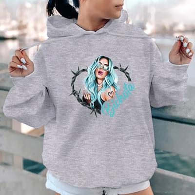 Осенне-зимний модный свитер с капюшоном и принтом в виде букв на плечах и рукавах из флиса, женская одежда