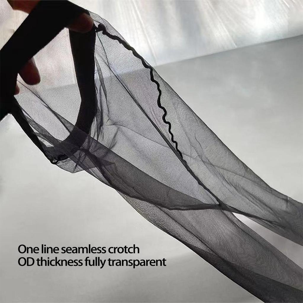 Ультратонкие бесшовные чулки из черного шелка — сексуальные, прозрачные, не застревающие, для женщин