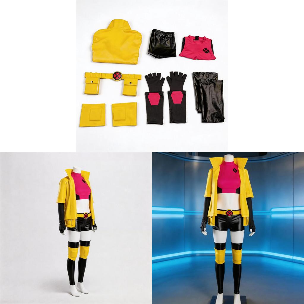 Костюм для косплея Jubilee из X-Men 97 из полиэстера для аниме и игровых мероприятий