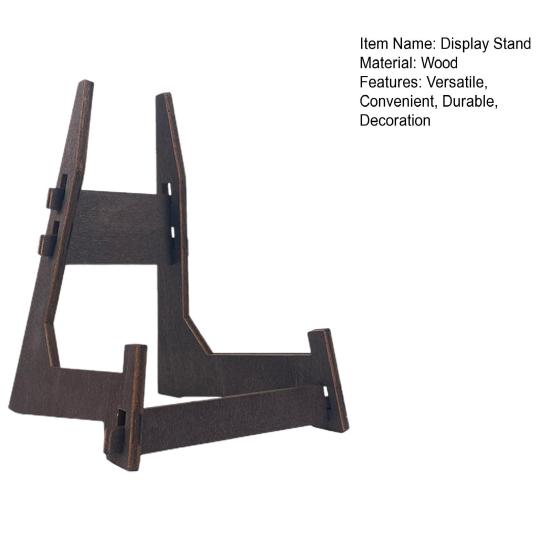 Display Stand Vintage L-shaped Wooden Plate Stand Multi-Purpose Picture Display Holder for Home Decoration