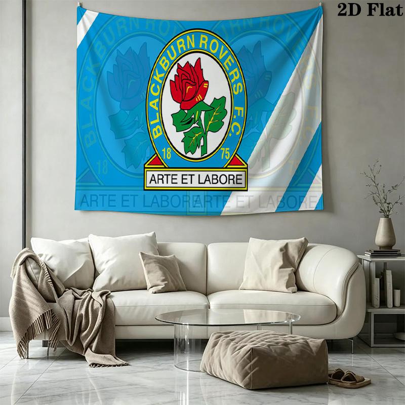 Blackburn Rovers Wall Tapestry Aesthetic Wall Hanging Printed Fabric Blanket Decorative Tapestries for Bedroom Living Room Home Decor