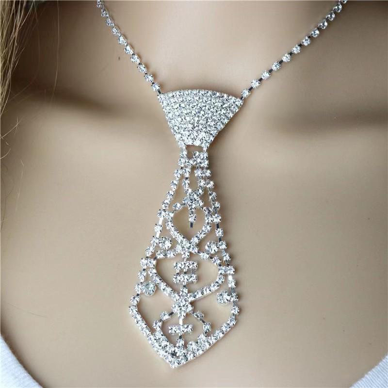 Rhinestone Arrow-Shaped Fashion Tie for Men and Women - Wedding Dress Accessory