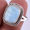 Natural Republic Larimar Gemstone Handmade 925 Sterling Silver Ring S.8" R1d66