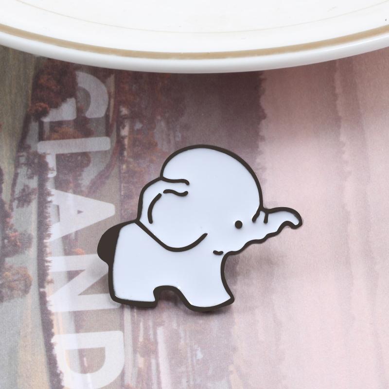 Fashion Creative Cartoon Elephant Brooch Pin Metal Cute Animal Cowboy Hat Badge Boy Girl Brooches Pins For Women Child Gifts