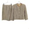 Костюм юбочный повседневный в старую клетку 80-х 90-х годов производства Франции для женщин, б/у
