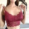 Женский кружевной жилет без рукавов, бюстгальтер, укороченный топ, майка с мягкой подкладкой, нижнее белье для фитнеса, кружевной бюстгальтер без косточек с цветочным принтом