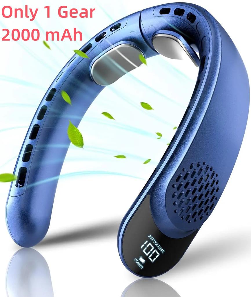 2024 Новый четырехъядерный USB вентилятор для шеи, турбинный безлопастной дизайн, простое управление и переноска для использования на открытом воздухе, портативный летний подарок