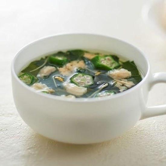Muji Eating Soup Okra Slimy Vegetables TDB11A4S
