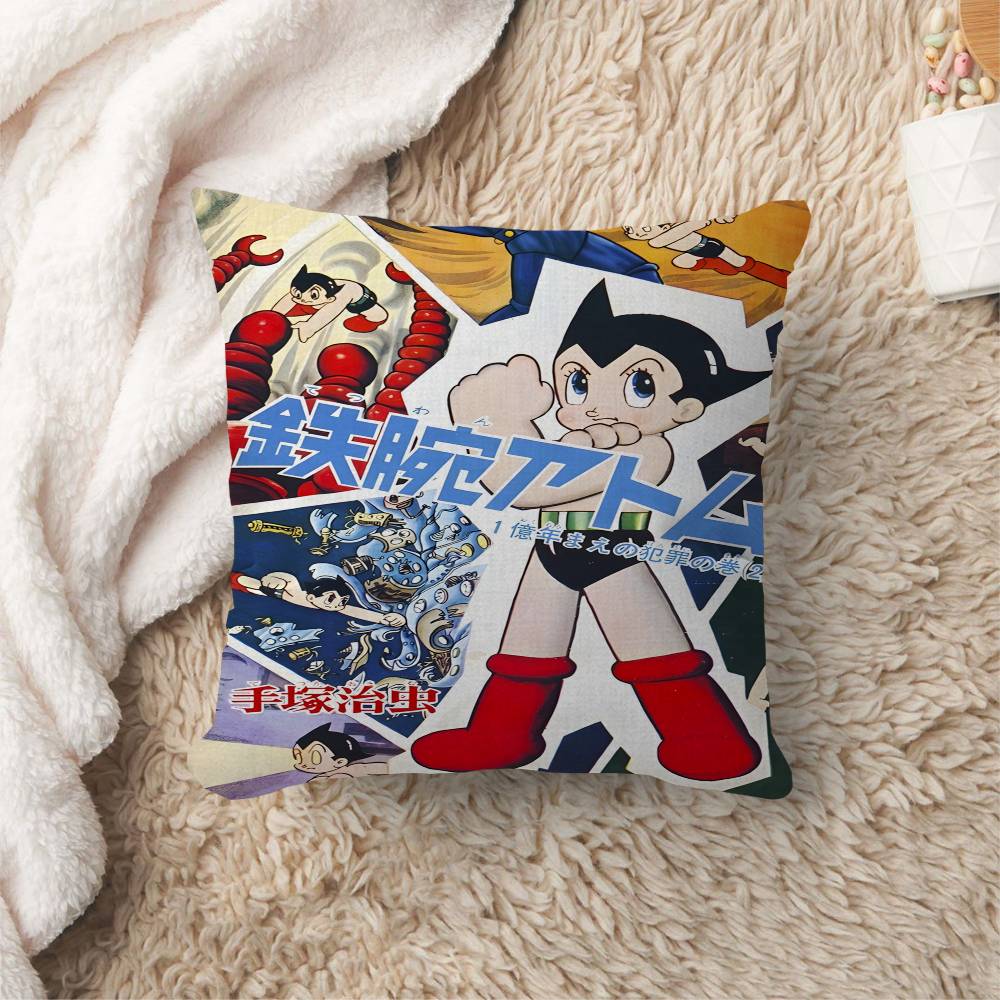 Винтажные Наволочки Astro Boy Мультяшные Декоративные Для Дивана Домашние Двусторонние Короткий Плюш Милые Наволочки