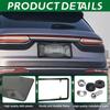 2 Pcs Clear License Plate Covers and Frames,Transparent License Plate Holders with Screws & Caps,Rust-Proof Auto Licenses Plates Protector Shields