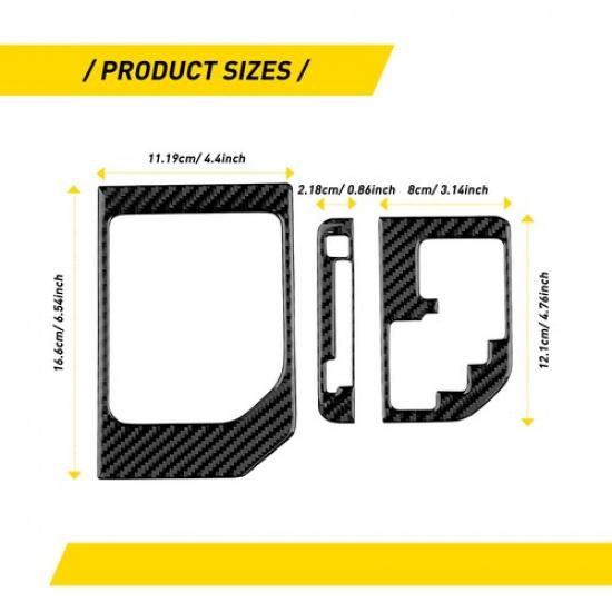 Подходит для Toyota Tundra 2014- Накладка на панель рычага переключения передач Наклейка из углеродного волокна 3 шт.