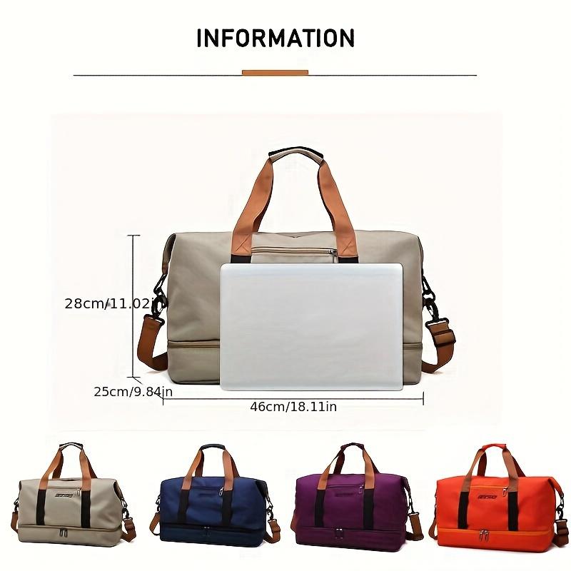 1pc Lightweight Travel Backpack - Spacious Sporty Tote Bag with Multiple Compartments & Padded Shoulder Straps for Gym, Yoga, Weekend Getaways