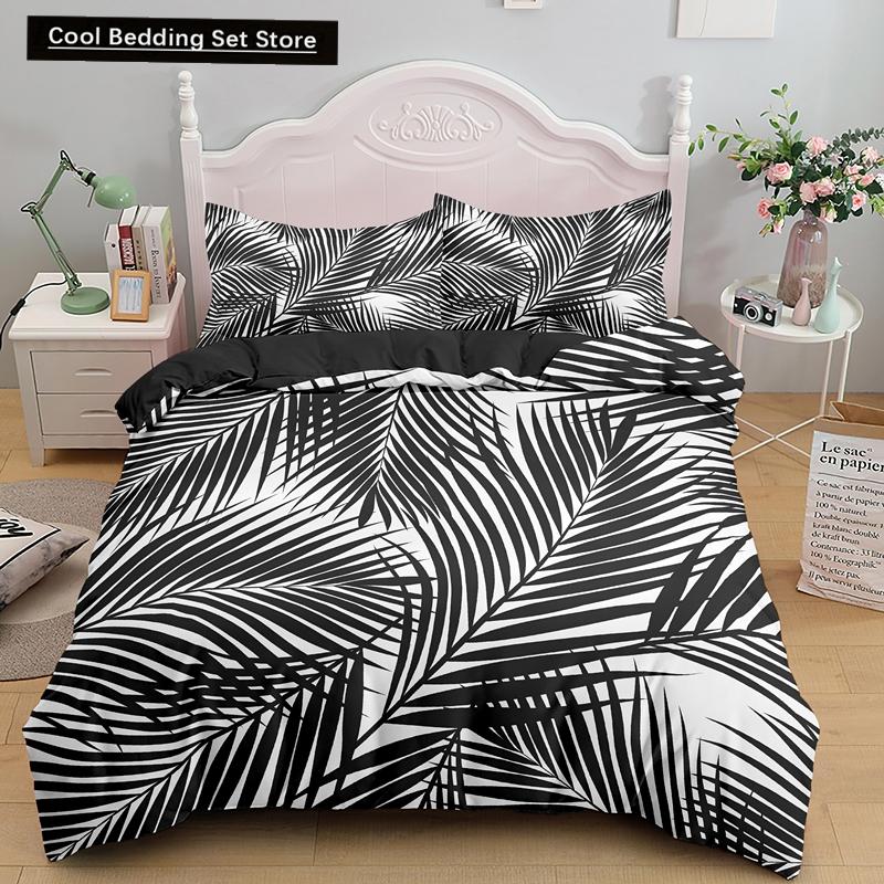 Комплект постельного белья «Природа» с изображением тропических зеленых листьев, джунглей и растений, пододеяльник с 3D-ботаническим рисунком из полиэстера