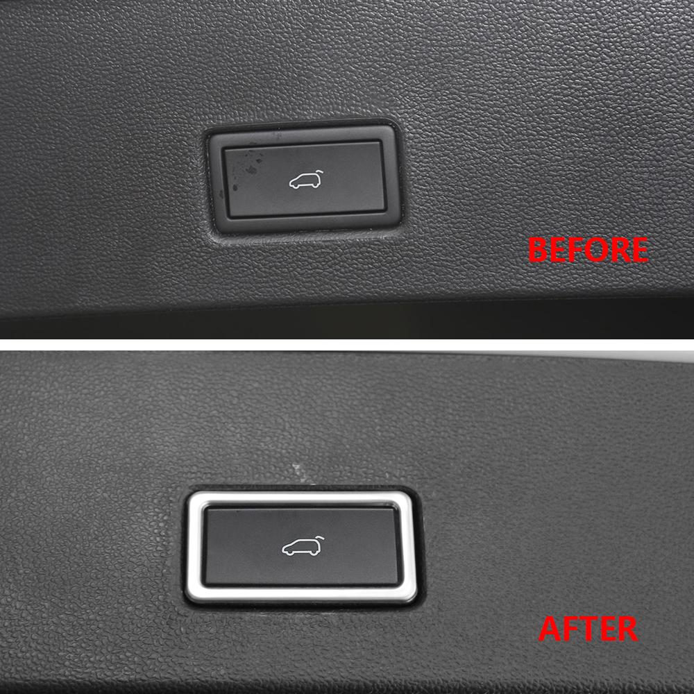 Задняя крышка багажника, кнопка, рамка, наклейка, крышка для Volkswagen VW T-ROC Troc 2018, 2019, 2020, 2021, 2022, аксессуары для накладки на переключатель багажника