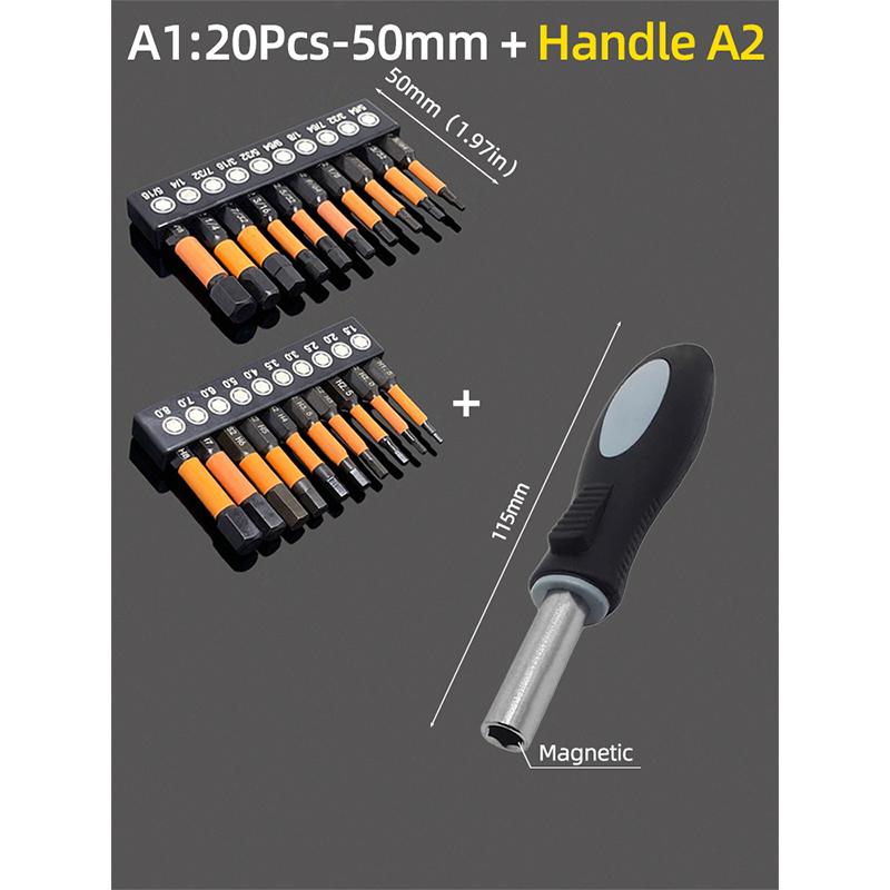 Набор отверточных бит с шестигранной головкой 50/100 мм, метрический, дюймовый, магнитный, S2, 1/4" шестигранный, Аллен, сверла, трещоточная рукоятка, ручные инструменты