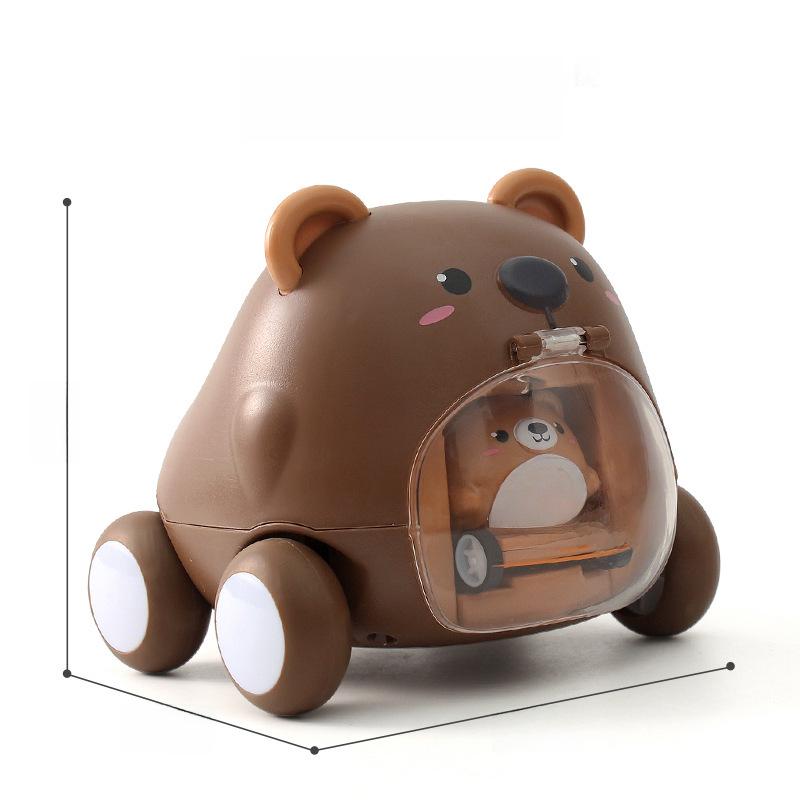 Manqi Cartoon Cute Pet Ejection Toy Car - Модная инерционная игрушка для детей