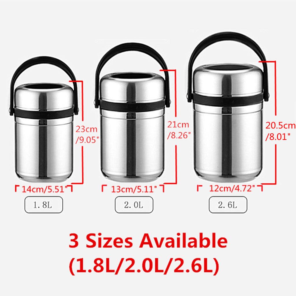 2-уровневый ланч-бокс из нержавеющей стали с вакуумной изоляцией, термос для хранения пищевых контейнеров