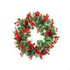 Рождественский венок Искусственный цветок Имитация красных ягод Зимняя дверь