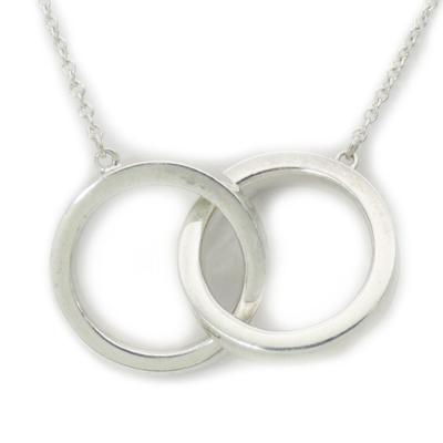 Б/У TIFFANY&Co. Колье Переплетенные круги 1837 Серебро925 4.4г Серебряный кулон