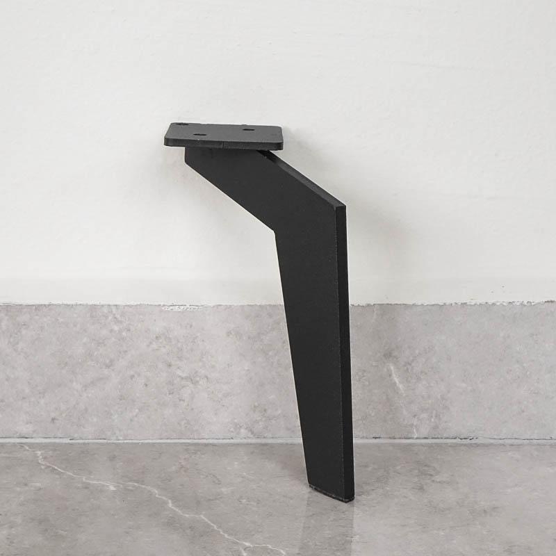 Metal furniture leg BOOMERANG BLACK