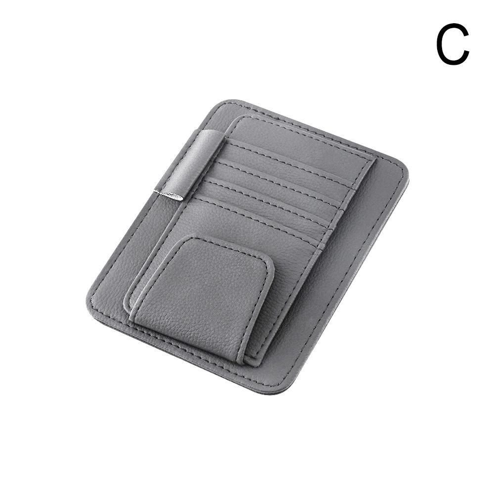 1pc Car Sun Visor Organizer Multi-Pocket Auto Interior Accessories Pocket Organizer Car Document Storage Pouch Pen Holder
